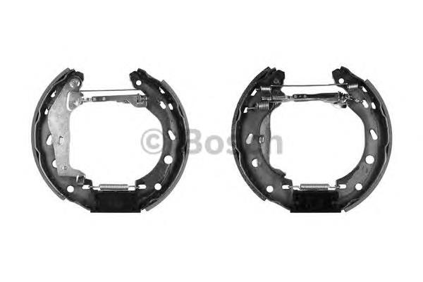 Sapatas do freio traseiras de tambor, montadas com cilindros, kit Brembo K50005