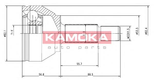 Junta homocinética externa dianteira Kamoka 7092