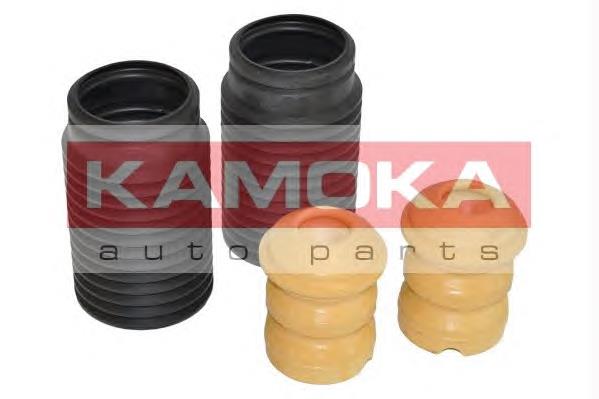 Pára-choque (grade de proteção) de amortecedor dianteiro + bota de proteção 2019011 Kamoka