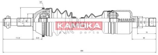 Compre 1463107080 Fiat/Alfa/Lancia Semieixo (acionador) dianteiro esquerdo
