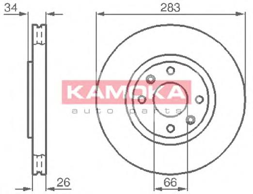 Disco do freio dianteiro DI0601C Japan Parts