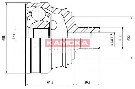 Junta homocinética externa dianteira 301951 GKN-Spidan