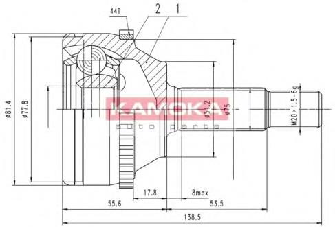 Compre 854025102 Triscan Junta homocinética externa dianteira