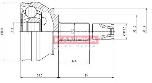 Junta homocinética externa dianteira 46307398 Fiat/Alfa/Lancia