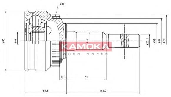 Junta homocinética externa dianteira 400819 Trakmotive/Surtrack