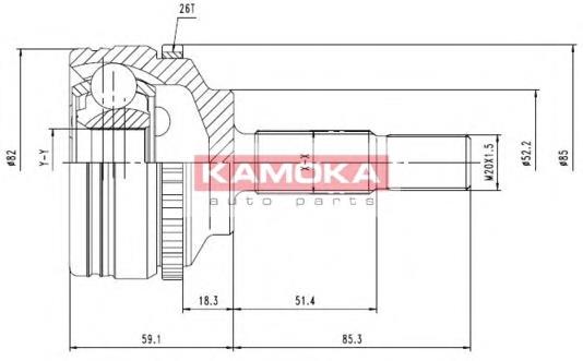 Junta homocinética externa dianteira 400599 Trakmotive/Surtrack
