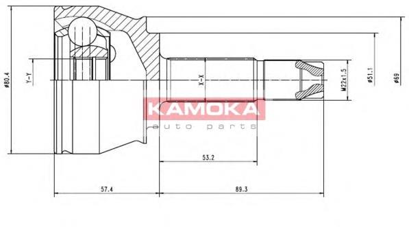 Junta homocinética externa dianteira 46308205 Fiat/Alfa/Lancia