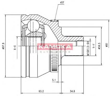 Junta homocinética externa dianteira Metzger 7110062