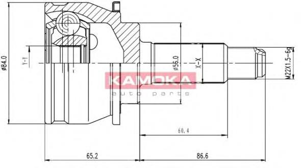 Junta homocinética externa dianteira 6458 Kamoka