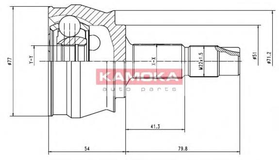 46308337 Fiat/Alfa/Lancia Junta homocinética externa dianteira