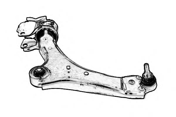 Braço oscilante inferior direito de suspensão dianteira 1377846 Ford
