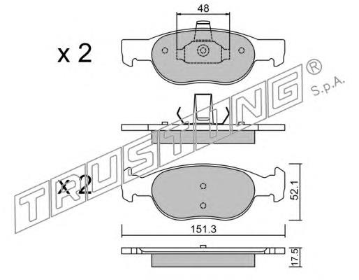77362170 Fiat/Alfa/Lancia Sapatas do freio dianteiras de disco