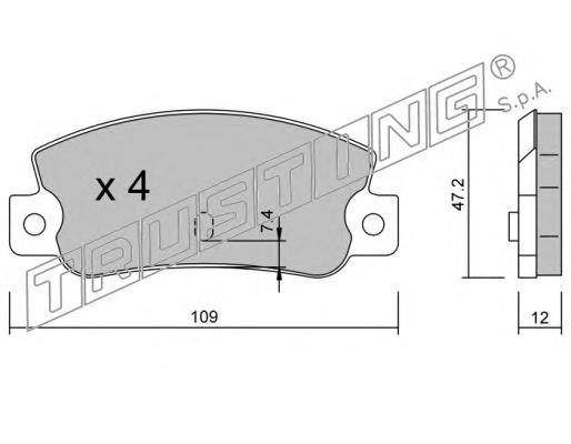 5892729 Fiat/Alfa/Lancia Sapatas do freio traseiras de disco
