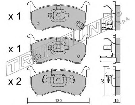 Sapatas do freio dianteiras de disco Mazda G03049280B preço, a partir de 27,58 USD