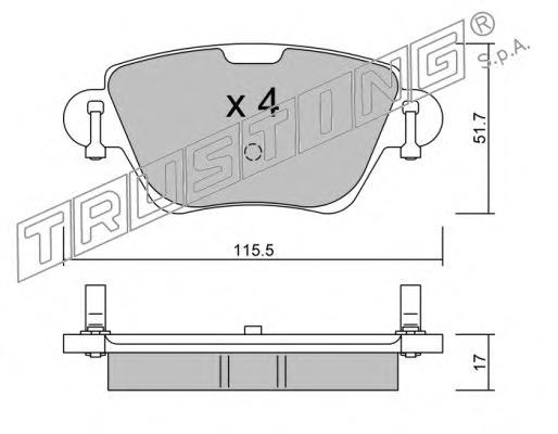 7701207187 Renault (RVI) Sapatas do freio traseiras de disco