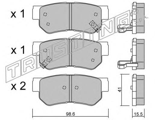 Compre 583022GA00 Hyundai/Kia Sapatas do freio traseiras de disco