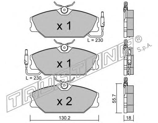 Kit de montagem das sapatas traseiras de tambor para Chrysler Voyager 
