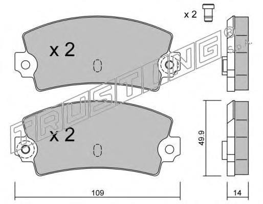 7701202788 Renault (RVI) Sapatas do freio traseiras de disco