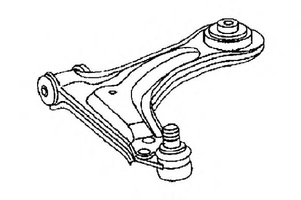 Braço oscilante inferior esquerdo de suspensão dianteira 4671929AC Chrysler