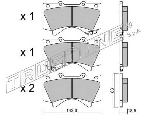 Compre 0446560350 Toyota Sapatas do freio dianteiras de disco