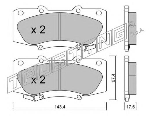 044650K330 Toyota Sapatas do freio dianteiras de disco