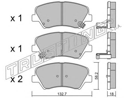 Sapatas do freio dianteiras de disco Hyundai/Kia 58101C8A00 preço, a partir de 28,70 USD