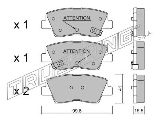 Sapatas do freio traseiras de disco Hyundai/Kia 58302A8A50 preço, a partir de 18,25 USD
