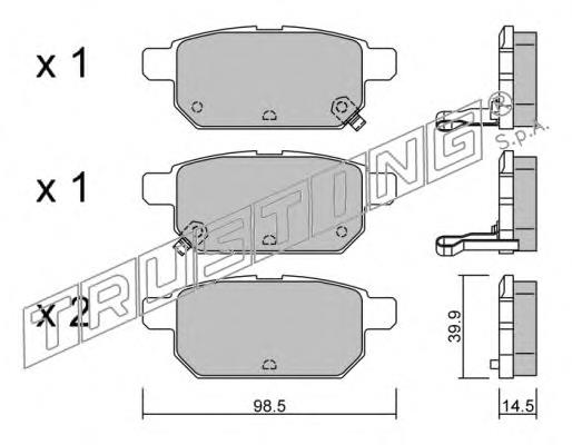 5580068L20000 Suzuki Sapatas do freio traseiras de disco