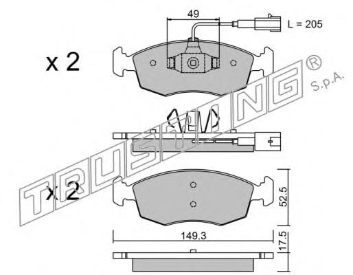 PA0094AF Japan Parts Sapatas do freio dianteiras de disco