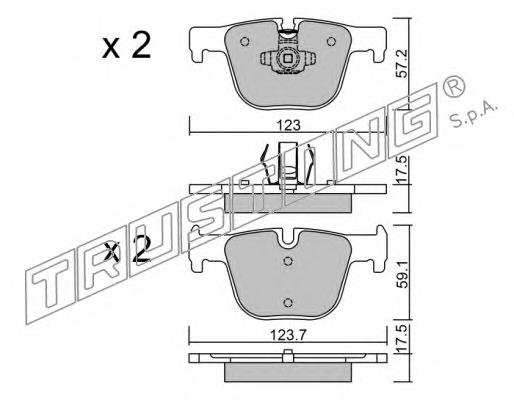 Compre 34206799813 BMW Sapatas do freio traseiras de disco