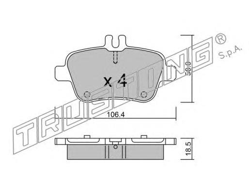 Sapatas do freio traseiras de disco P50091X Brembo