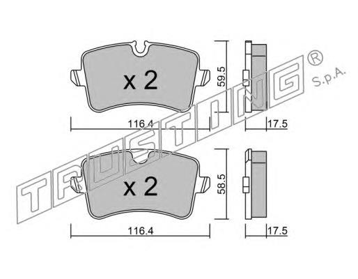 Sapatas do freio traseiras de disco DP42082R EBC Brakes