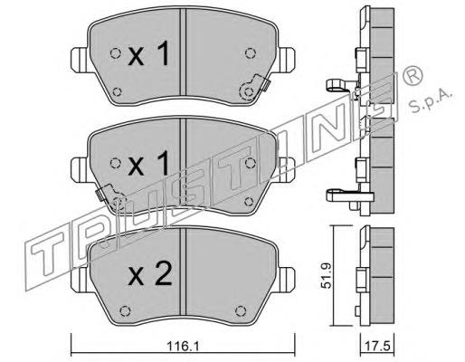 Compre D10601HA7B Nissan/Infiniti Sapatas do freio dianteiras de disco