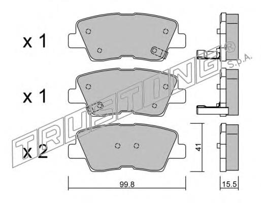 Compre 583022TA60 Hyundai/Kia Sapatas do freio traseiras de disco