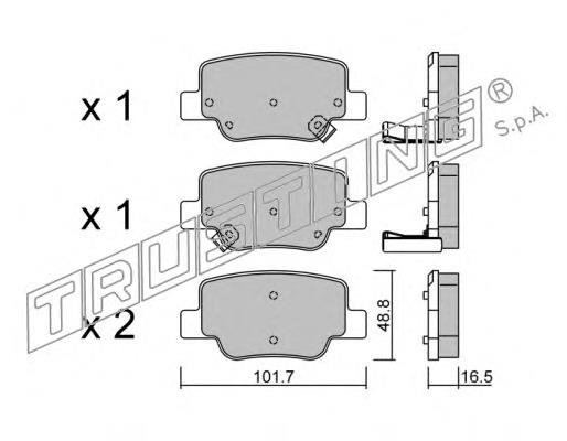 8970 Trusting Sapatas do freio traseiras de disco