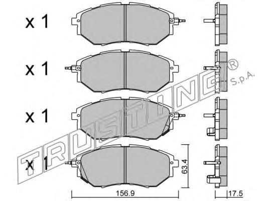 Sapatas do freio dianteiras de disco Subaru 26296AJ000 preço, a partir de 41,85 USD