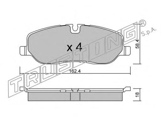 BPA115800 Open Parts Sapatas do freio dianteiras de disco