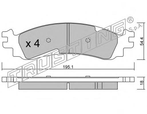 Sapatas do freio dianteiras de disco 8L2Z2V001B Ford