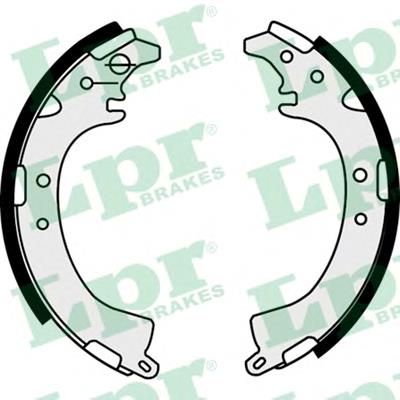 Sapatas do freio traseiras de tambor GF601AF Japan Parts