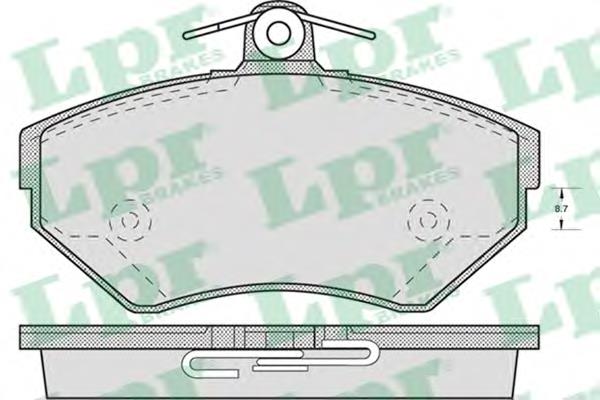Compre 05P718 LPR Sapatas do freio dianteiras de disco