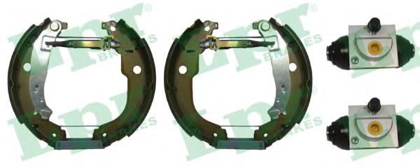 Sapatas do freio traseiras de tambor, montadas com cilindros, kit K61086 Brembo