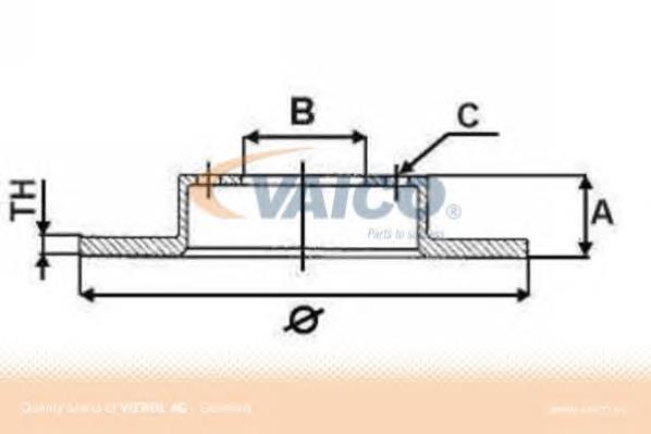 Disco do freio traseiro ADF124326 Blue Print