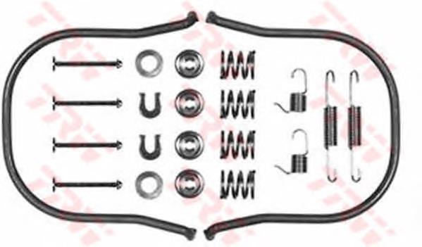 Kit de montagem das sapatas traseiras de tambor Quick Brake 1050633