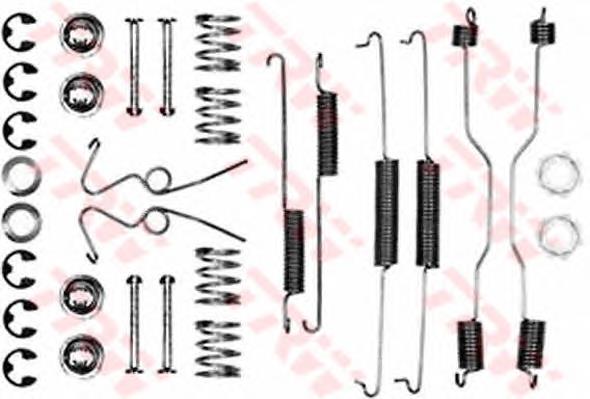 Kit de montagem das sapatas traseiras de tambor Ford Transit III V