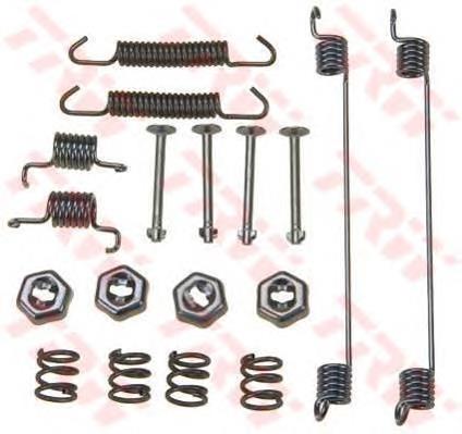 Kit de montagem das sapatas traseiras de tambor 7701204840 Renault (RVI)