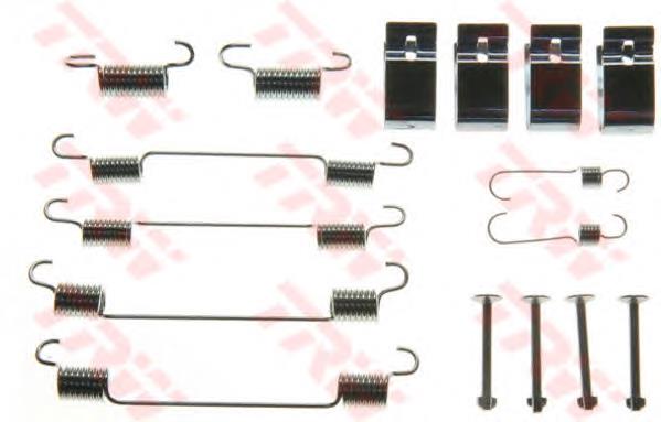 Kit de montagem das sapatas traseiras de tambor 7701204840 Renault (RVI)