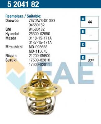 17670M85030 Suzuki Termostato