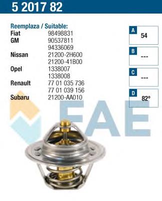 Termostato 2120078512 Nissan/Infiniti