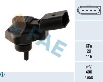 Sensor de pressão no coletor de admissão, MAP 99060120601 Vika