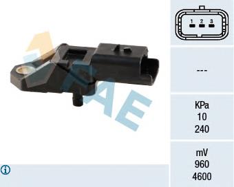 15027 FAE Sensor de pressão no coletor de admissão, MAP